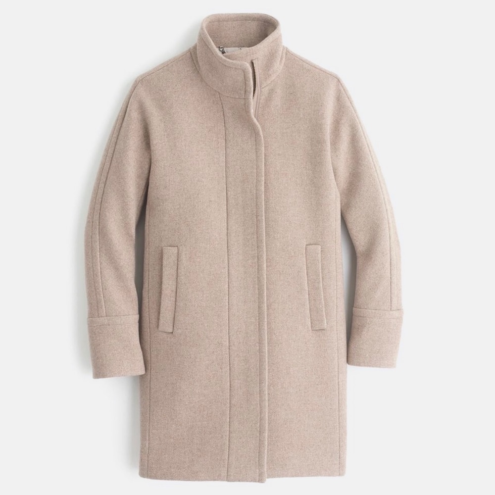 J.Crew City Coat in Heather Stone Beige